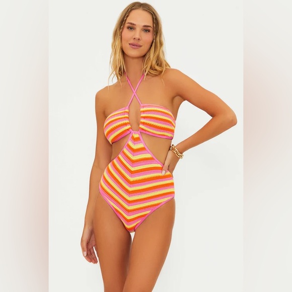 Beach Riot Other - New Beach Riot Pamela soliel crochet one piece swimsuit